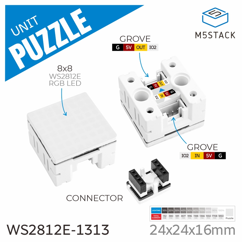 M5Stack Core2 - Unidad de rompecabezas oficial M5Stack Matriz