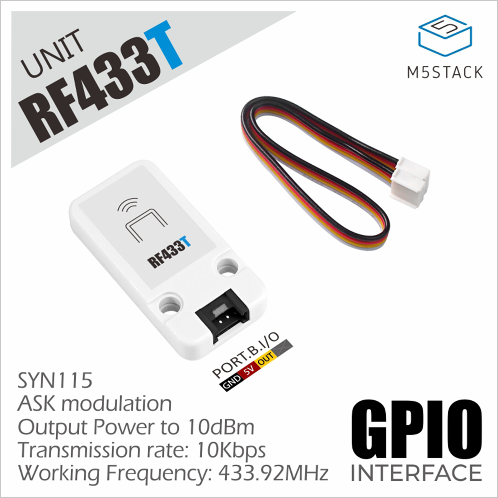 M5Stack - Transmisor oficial de unidad RF M5Stack