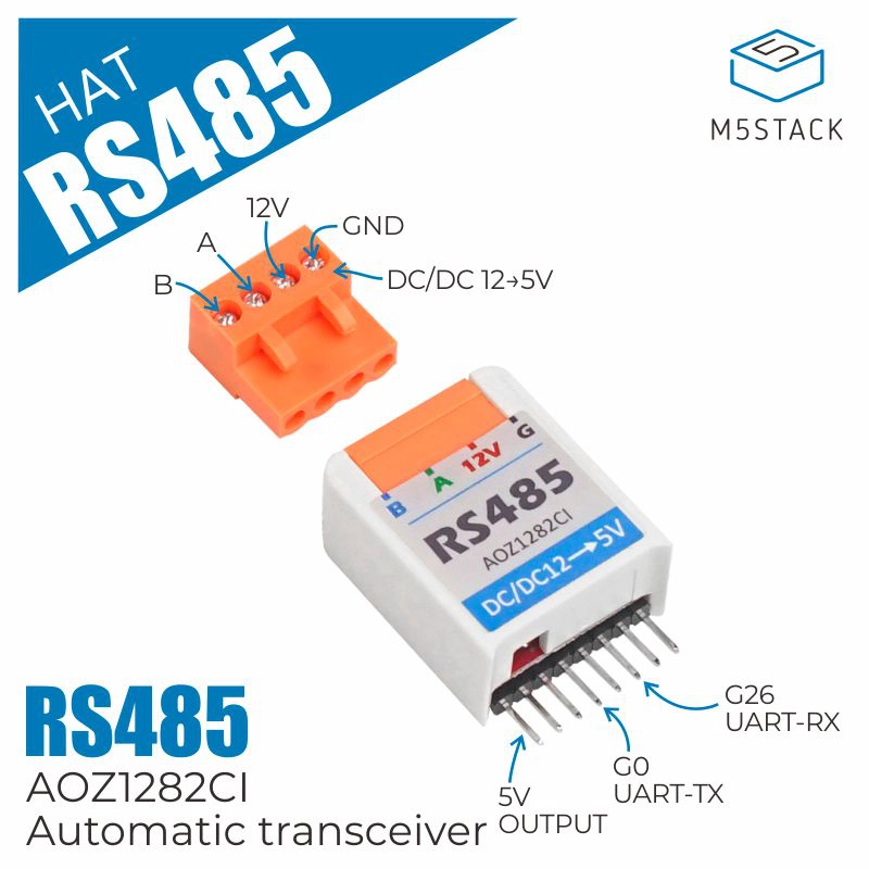 M5Stickc - M5Stack Oficial M5StickC RS485 HAT AOZ1282CI