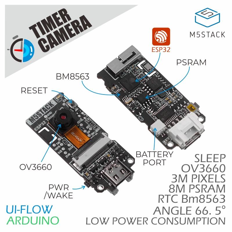 M5Stack - Cámara oficial con temporizador PSRAM ESP32